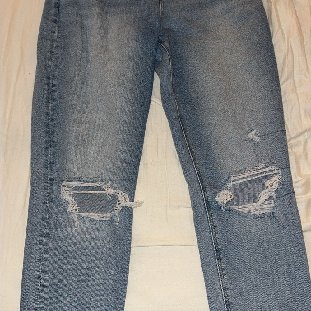 American Eagle Outfitters Blue Boyfriend Jeans Distressed